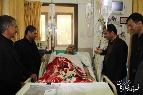 دیدار"یحیی خاکی"فرماندار مرکز استان ازاتراچالی جانباز شیمیایی دوران دفاع مقدس 