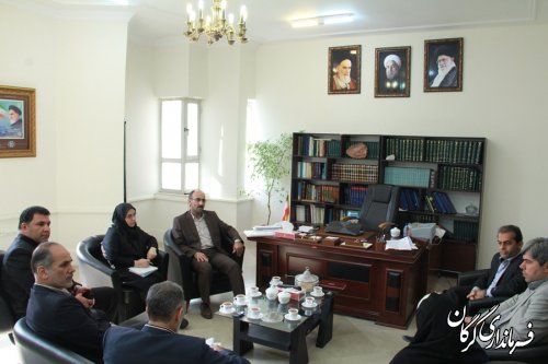 چند تن از اعضای شورای اسلامی شهر گرگان با فرماندار دیدار و گفتگو کردند