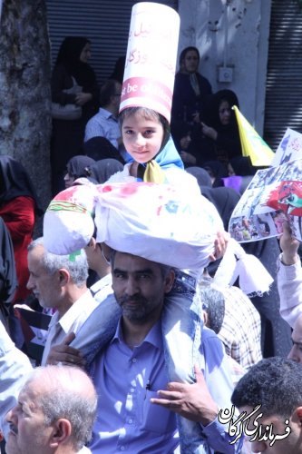 گزارش تصویری از حضور پرشور مردم شهرستان گرگان در راهپیمایی روز قدس