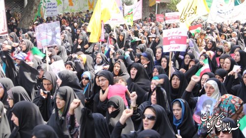 گزارش تصویری از حضور پرشور مردم شهرستان گرگان در راهپیمایی روز قدس