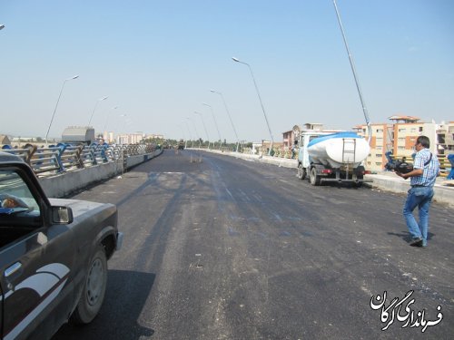 بازدید از نخستین تقاطع غیر همسطح پل روگذر شهر گرگان