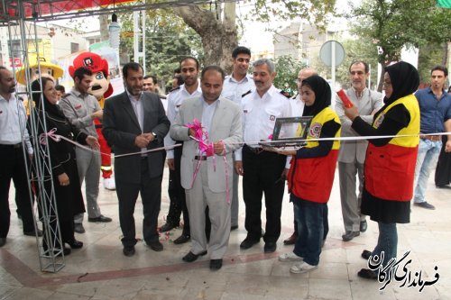 افتتاح نمایشگاه ایمنی و آتش نشانی به مناسبت روز آتش نشان