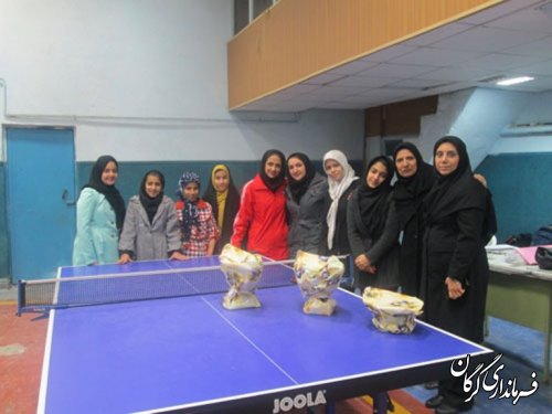 مسابقات تنیس روی میز بانوان استان در گرگان برگزار شد