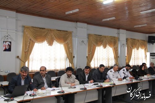 جلسه ستاد برداشت محصولات کشاورزی در فرمانداری شهرستان گرگان برگزار شد