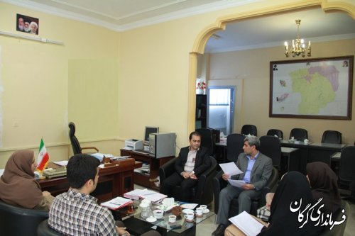 ارزیابی دستگاه های اجرایی شهرستان گرگان در دفتر کار فرماندار