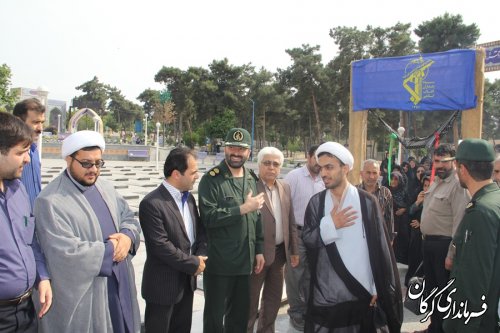 حضور فرماندارشهرستان گرگان در مراسم بدرقه زائران به مرقد مطهر امام خمینی(ره)