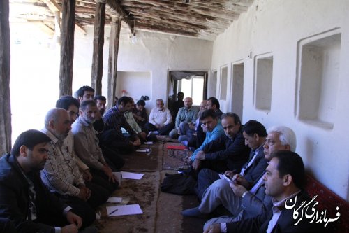جلسه بررسی مشکلات دورترین ومرتفع ترین روستای بخش مرکزی گرگان برگزار شد