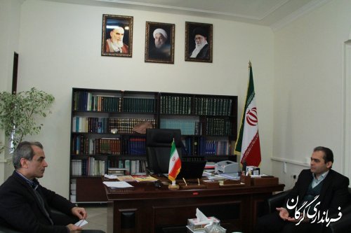 مدیر کل اداری و مالی استانداری گلستان با فرماندار گرگان ملاقات کرد 