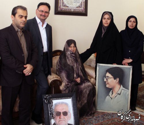 فرماندار گرگان بمناسب روز وفات حضرت ام البنین(س) به دیدار مادران شهدا رفتند + عکس