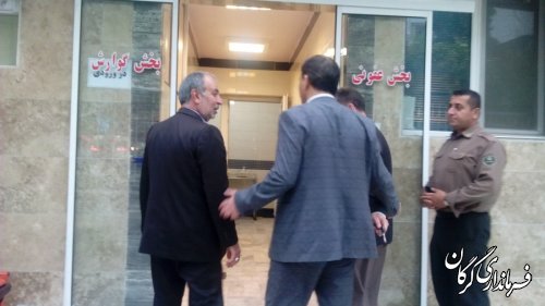 بازدیدسرزده دکتر حسینی از بخشهای مختلف بیمارستان طالقانی شهر گرگان