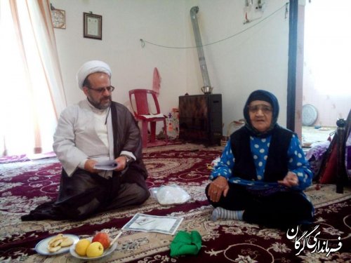 رئیس اداره فرهنگ و ارشاد اسلامی گرگان با مادر شهیدمفقودالاثر"اردشیر مسلمی پور"دیدار کرد