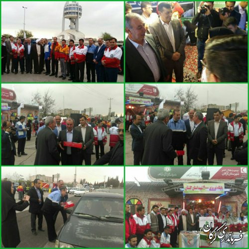 استقبال فرماندار گرگان از اولین مسافران نوروزی به شهر گرگان 