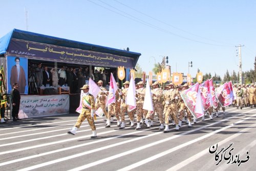 صبحگاه مشترک و رژه نیروهای مسلح در شهرستان گرگان برگزار شد
