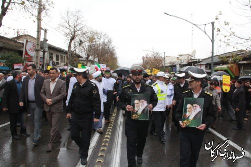 تظاهرات مردمی ضد فتنه معاندین مکتب اسلام و ایران اسلامی در گرگان برگزار شد