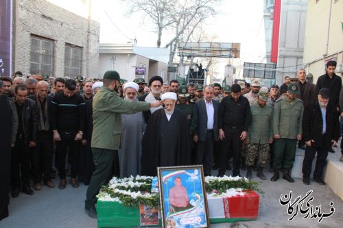 مراسم تشییع پیکیر مطهر شهید "حبیب حمزه ای"در شهر گرگان برگزار شد 