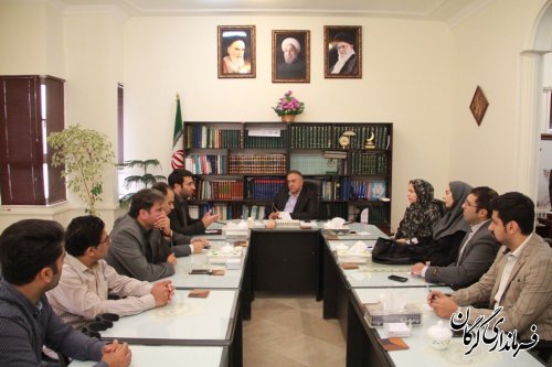 دیدار تعدادی از اعضای ستاد جوانان دکتر روحانی با سرپرست فرمانداری گرگان