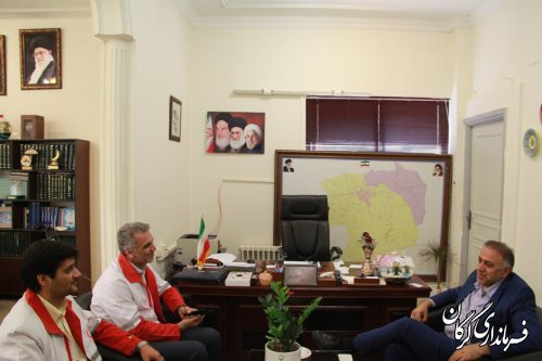 مدیر عامل جمعیت هلال احمر گلستان با فرماندار شهرستان گرگان دیدار کرد