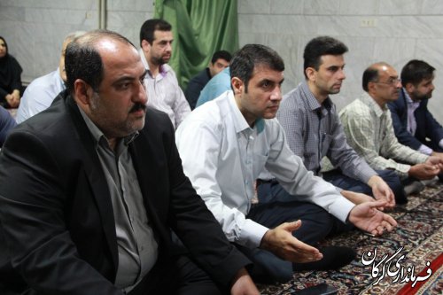 مراسم دعای توسل با حضور کارکنان فرمانداری گرگان برگزار شد 
