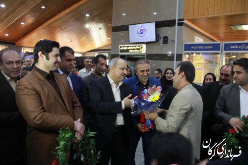 استقبال از قهرمانان کبدی آسیایی گلستان در فرودگاه بین المللی گرگان