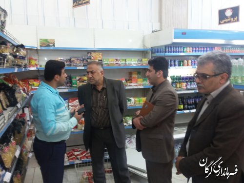 بازدید سرپرست فرمانداری شهرستان گرگان از فروشگاه های سطح شهر 