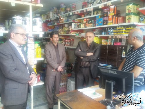بازدید سرپرست فرمانداری شهرستان گرگان از فروشگاه های سطح شهر 