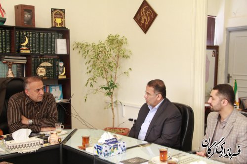 مدير عامل بانك قرض الحسنه مهر ایران با سرپرست فرمانداری شهرستان گرگان دیدار کرد
