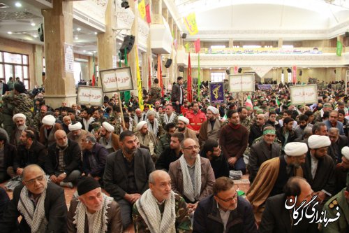 تجمع بزرگ بسیجیان در مصلی وحدت شهر گرگان برگزار شد
