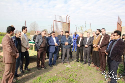 مراسم کلنگ زنی پروژه احداث اولین گلخانه سبزی و صیفی هیدروپونیک در شهرستان گرگان برگزار شد