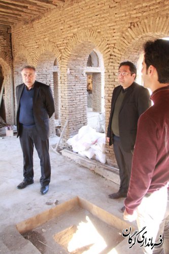 فرماندار گرگان بصورت سرزده از مراحل مرمت بافت تاریخی شهر گرگان بازدید کرد 