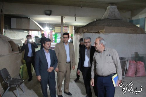 فرماندار گرگان بصورت سرزده از نانوایی های شهر گرگان بازدید کرد