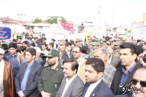 همزمان باسراسرکشور مراسم راهپیمایی 13آبان در شهر گرگان برگزارشد