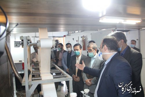 افتتاح واحد تولیدی البسه بیمارستانی و ماسک استاندارد N95 در روستای نصرآباد شهرستان گرگان