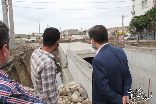 بازدید فرماندار مرکز استان از روند ساخت زیرگذر انجیراب در گرگان