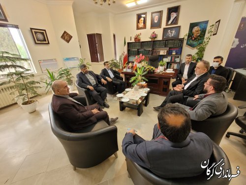 دیدار رئیس هیئت مدیره بانک قرض الحسنه مهر ایران با فرماندار گرگان