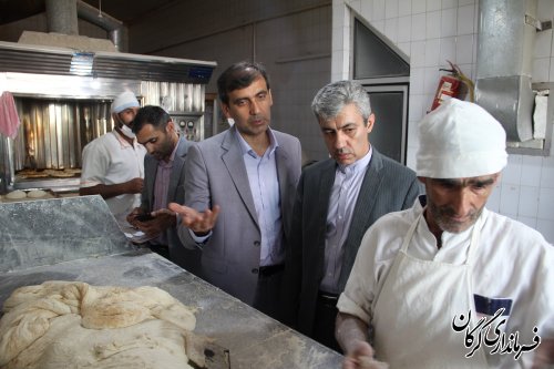 بازدید معاون فرماندار گرگان از نانوایی‌های سطح شهر