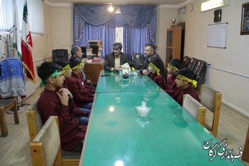 جلسه گروه قرآنی ابوالفضلی با محمود آهنگر بخشدار مرکزی شهرستان گرگان
