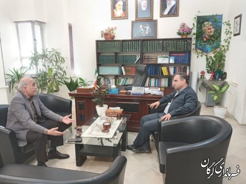سرپرست فرمانداری شهرستان گرگان با مدیرکل بیمه سلامت گلستان دیدار و گفتگو کرد