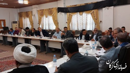 جلسه پیگیری مصوبات بخش بهاران شهرستان گرگان برگزار شد