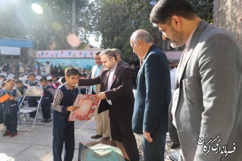 گزارش تصویری || زنگ آغاز مدارس توسط فرماندار شهرستان گرگان به صدا در آمد