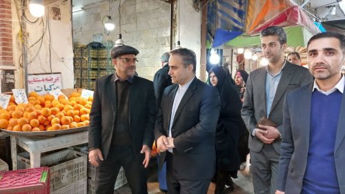 بازدید میدانی فرماندار گرگان از اصناف و بازار شب عید
